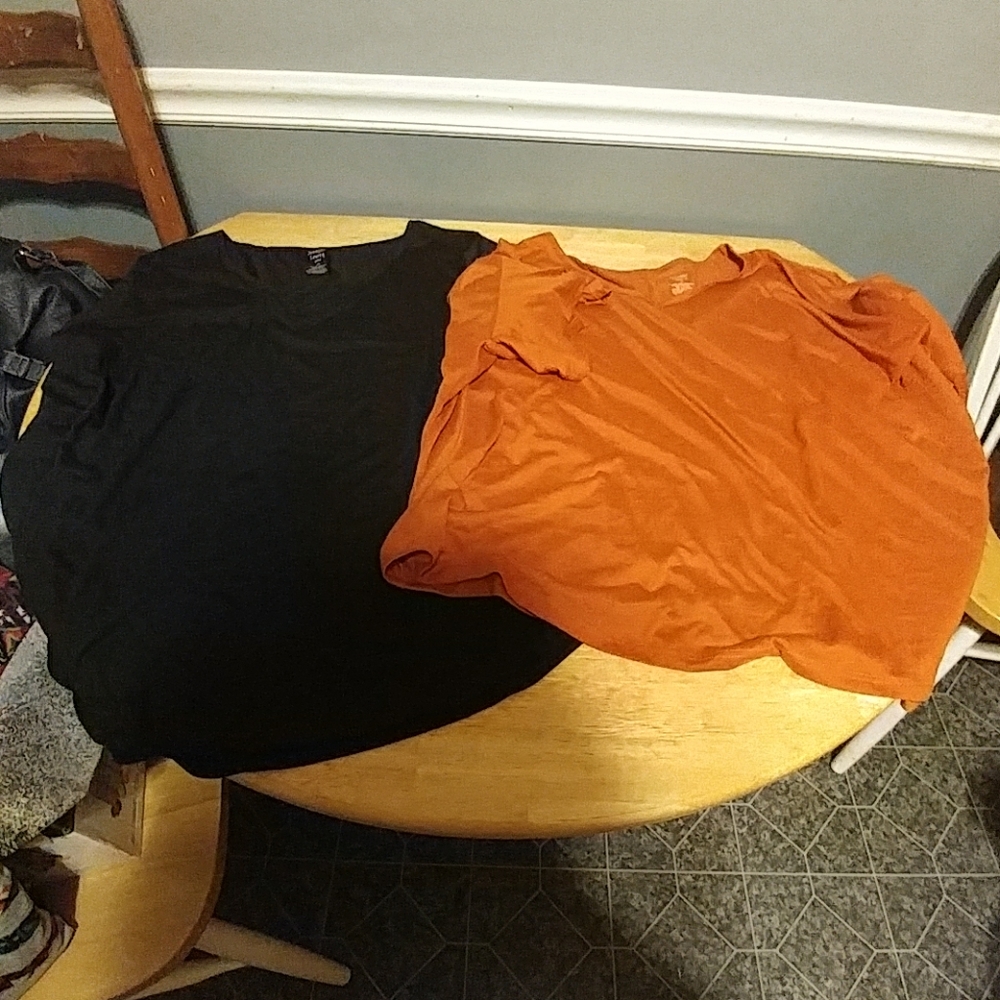 Top one black one orange .